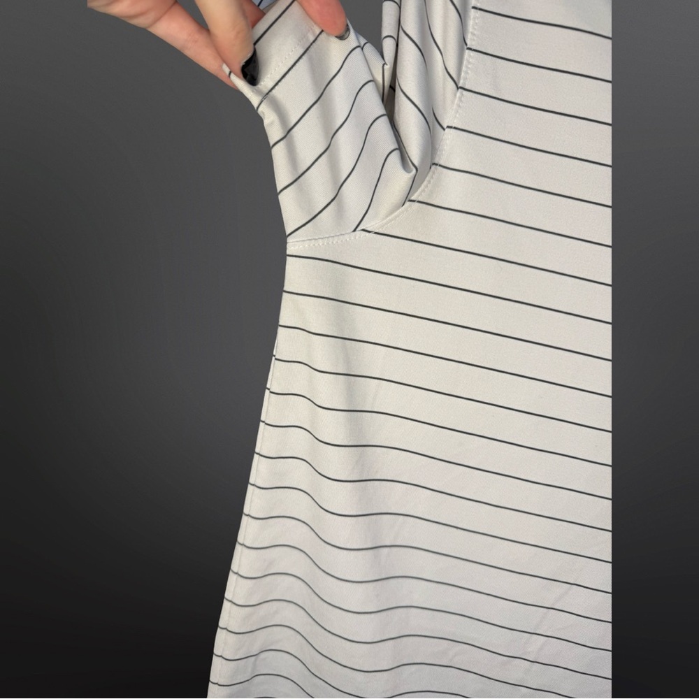 Champion White and Black Striped Polo Shirt - Picture 5 of 7
